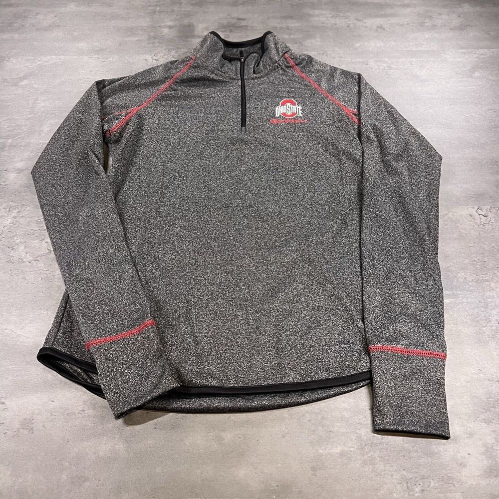 Ohio State Buckeyes Jacket Women Large Gray Running Golf Lightweight Gym Yoga